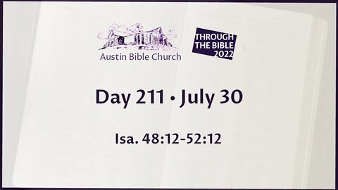 Through the Bible 2022 (Day 211)