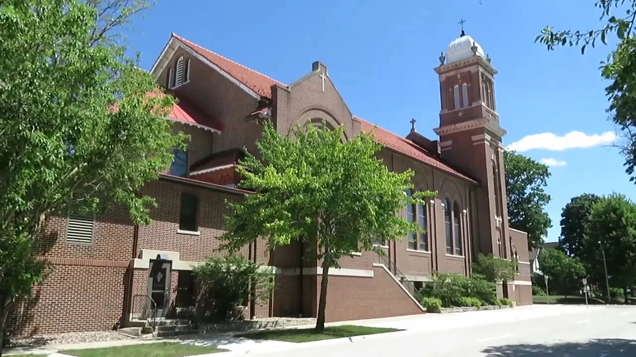 St. Patrick's Grade School and church - Walk With Me, Cedar Falls, Iowa. Childhood school, church.