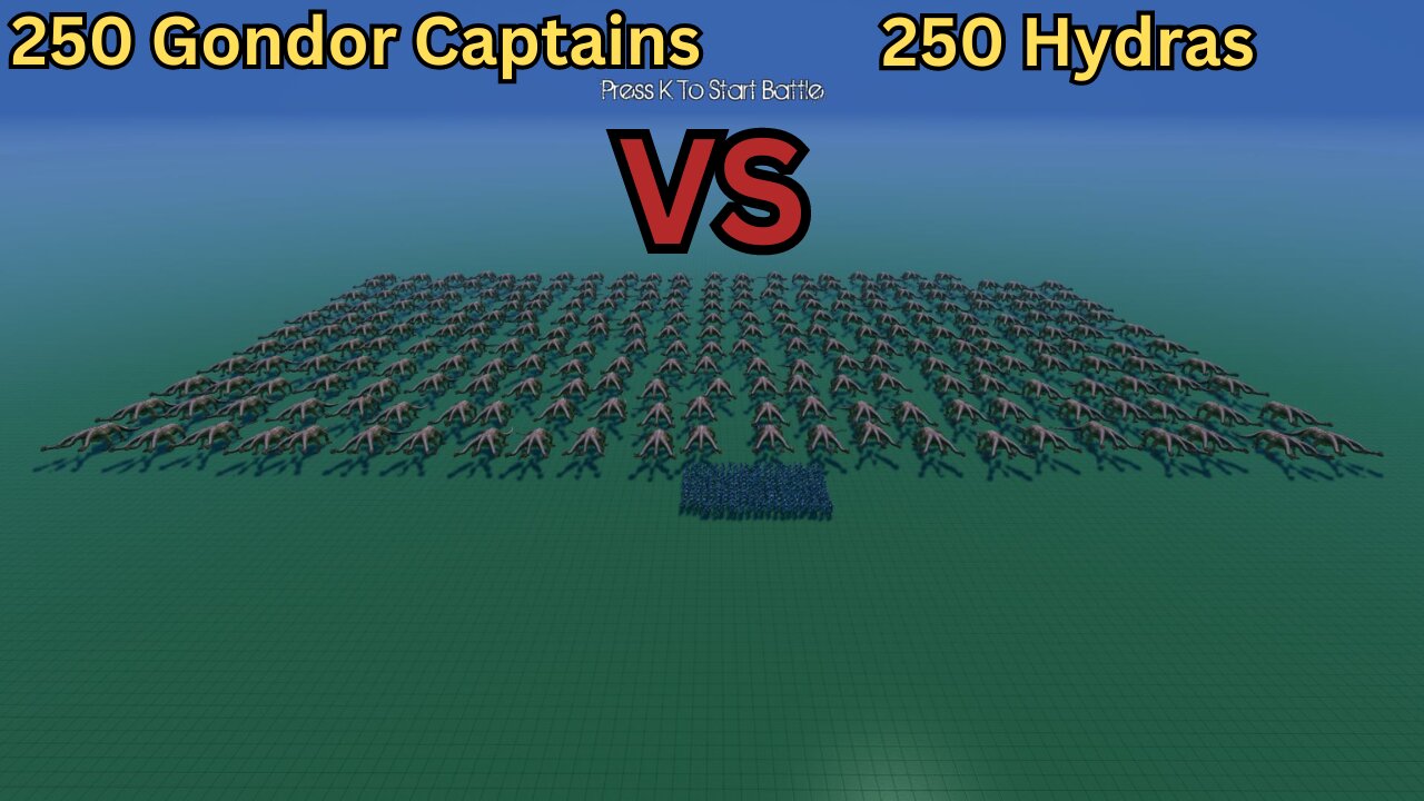 250 Gondor Captains Versus 250 Hydras || Ultimate Epic Battle Simulator