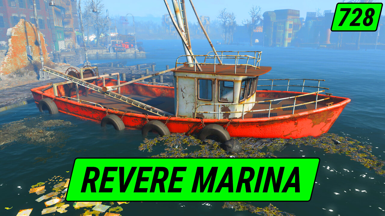 Silent Boats Docked At The Revere Marina | Fallout 4 Unmarked | Ep. 728