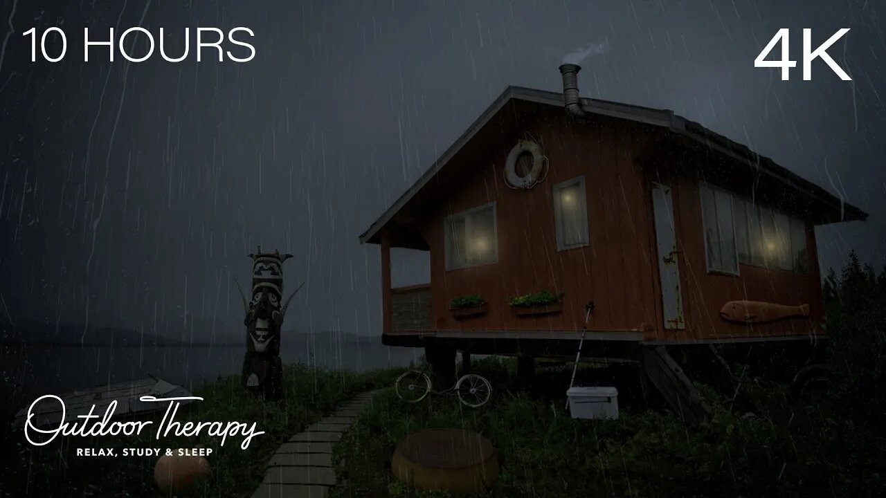 Stormy Night in Kodiak Alaska | Thunder & Rainstorm Ambience for Sleeping | Studying | Relaxing