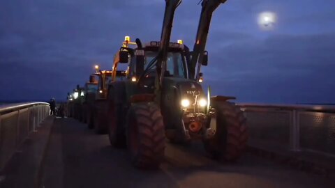 Germany, Bautzen now. German farmers also rise up in support of Dutch farmers and against EU