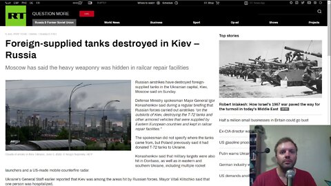 Foreign-supplied tanks destroyed in Kiev