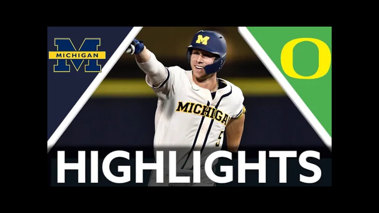 Michigan vs Oregon (Great Game!) | Regionals | 2022 College Baseball Highlights