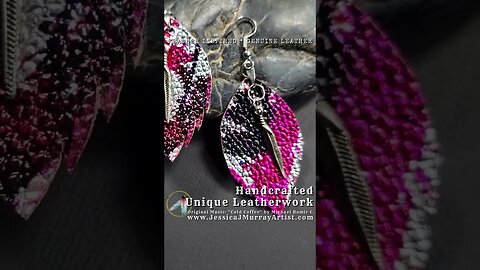 FUCHSIA FEATHERS, 2 inch, leather feather earrings #genuineleather #handmade #handdyed