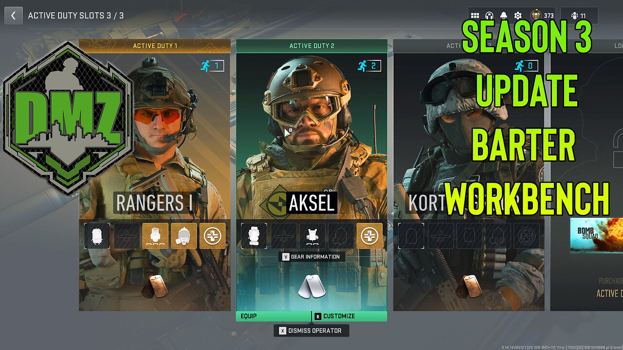 DMZ Season 3 Duty Operators Barter System and Workbench Recipes