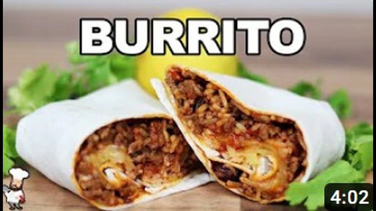 Beef and bean burrito