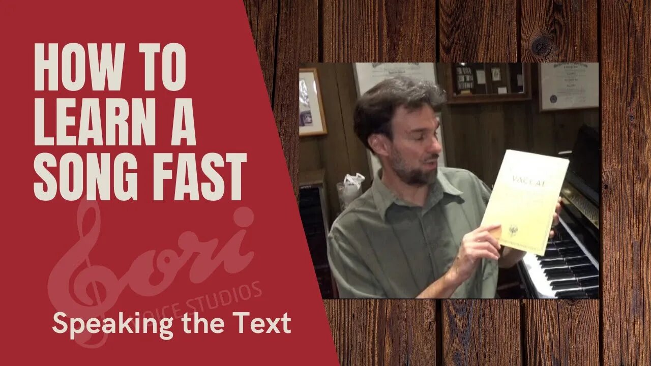 #learntosing #howtolearnasongfast The Five Step Method and Step 1: Speak the text