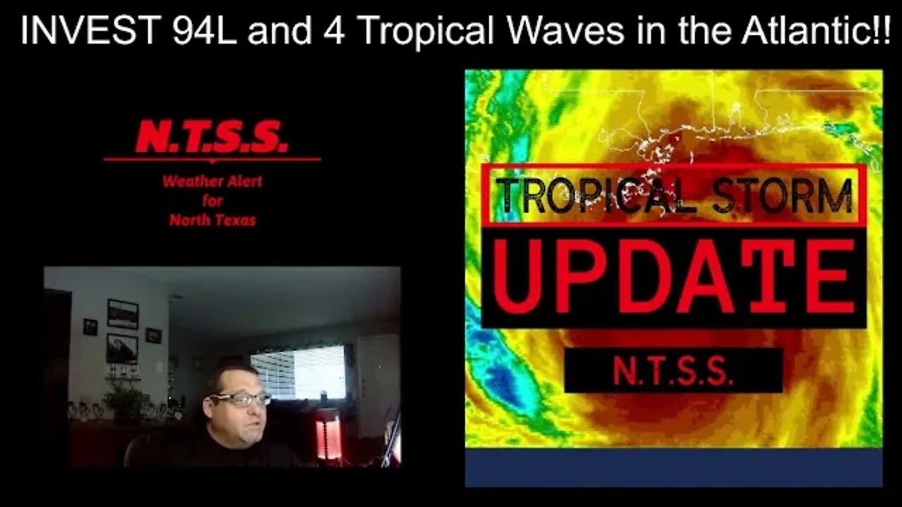 INVEST 94L gaining strength!! also 4 other Tropical Waves in the Atlantic/ one in the Gulf!!!