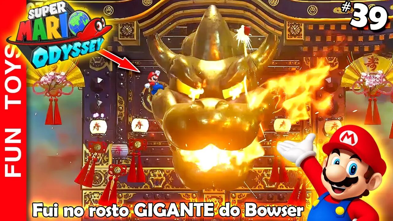 🔴 Super Mario Odyssey #39 - Fui no rosto GIGANTE do Bowser! A SAGA das 500 luas está quase no final!