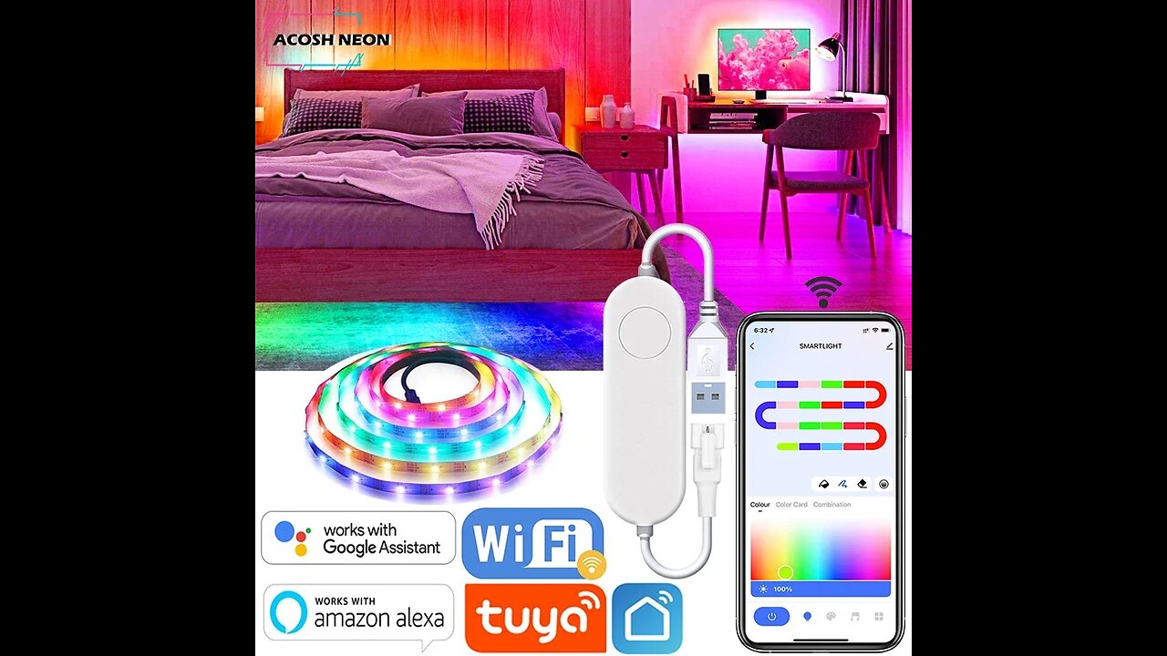 USB TUYA LED Strip Light Smart Wifi RGBIC Dreamcolor LED Strip