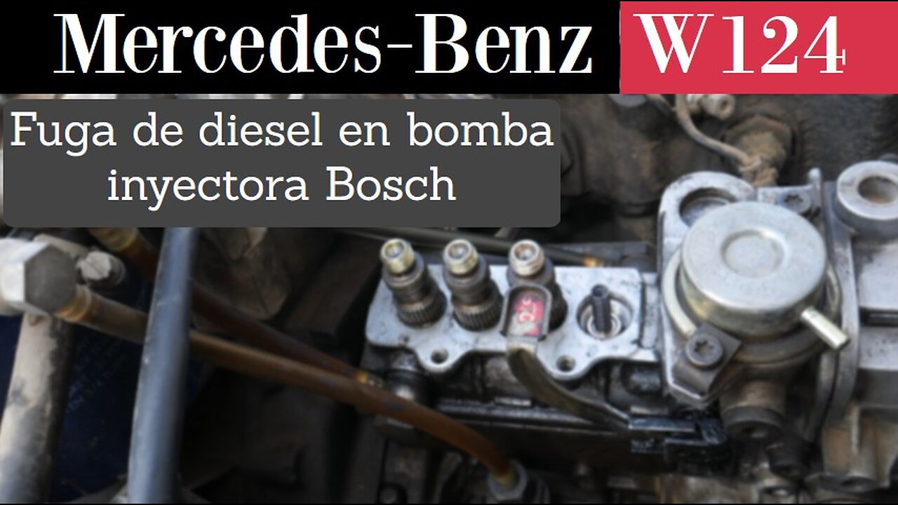 Mercedes Benz W124 - Reparar una fuga de combustible en bomba de inyeccion diesel Bosch DIY tutorial