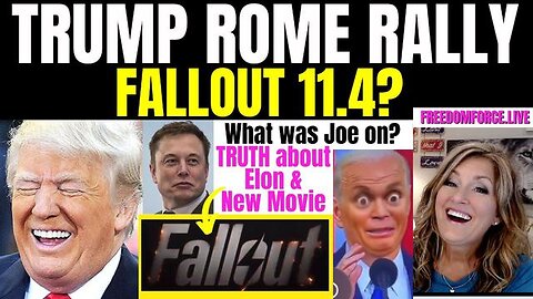 TRUMP ROME RALLY CLUES - ELON TRUTH AND FALLOUT MOVIE 3-10-24