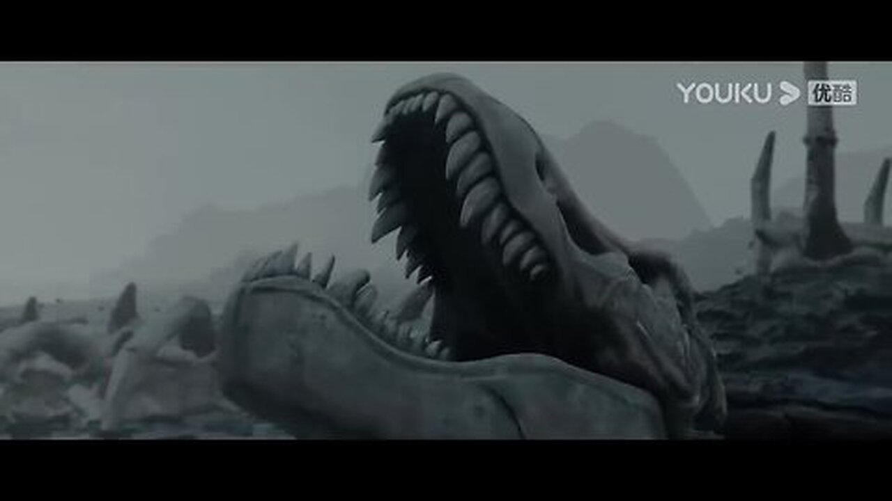 Dinasaur chases mother