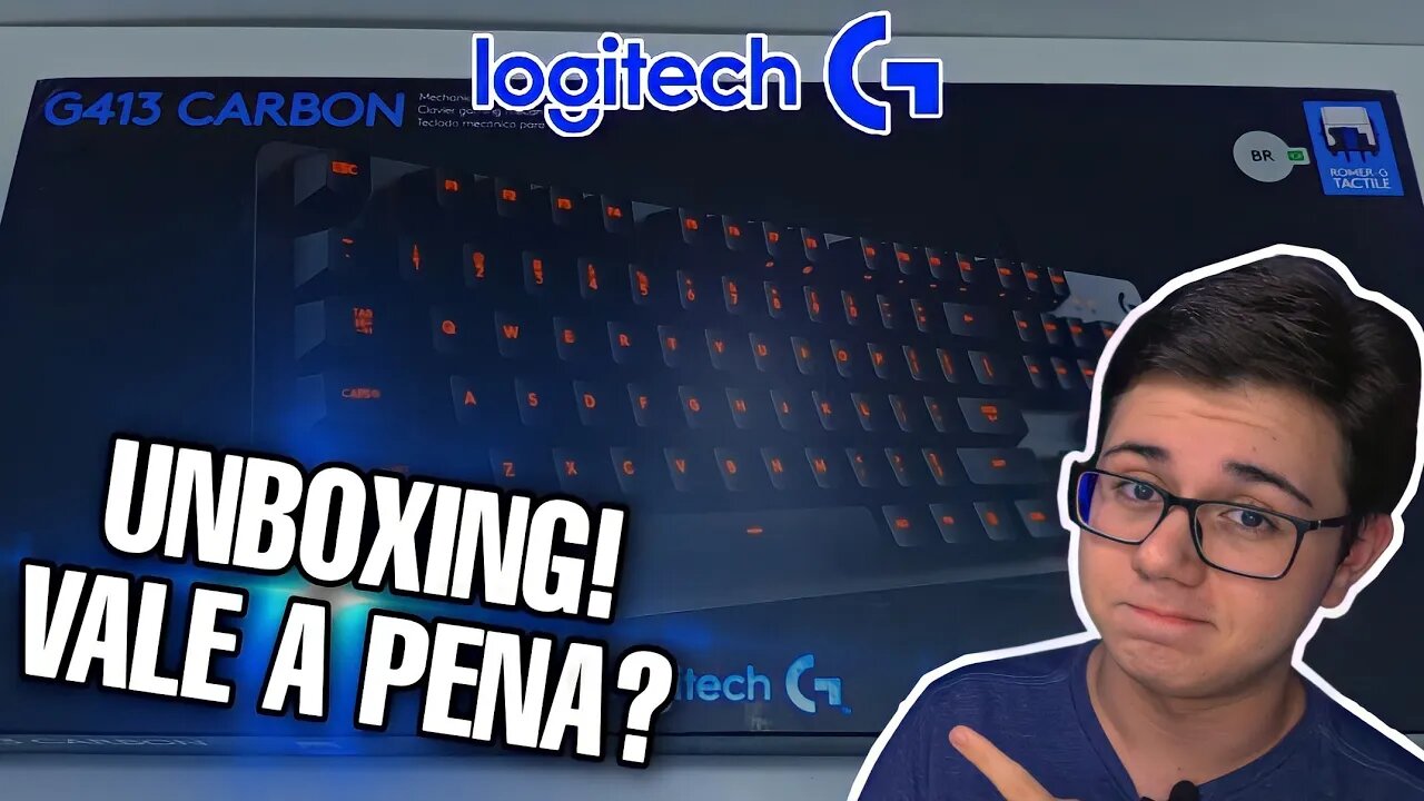 UNBOXING TECLADO MECÂNICO GAMER LOGITECH G413 CARBON!!! - Vale a Pena? ⌨️