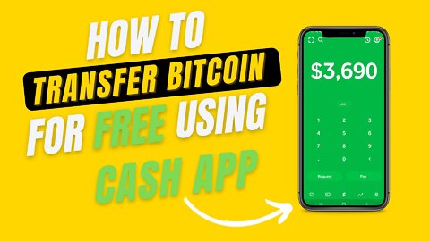 Send BTC for FREE! using CashAPP on your Phone.