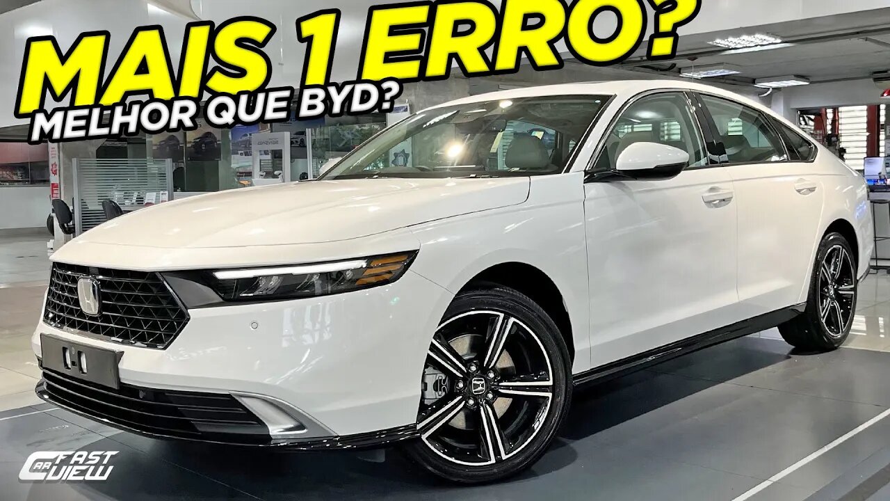 NOVO HONDA ACCORD HÍBRIDO 2024 +CARO E MENOS POTENTE QUE BYD SEAL MOSTRA MAIS UM ERRO DA HONDA?