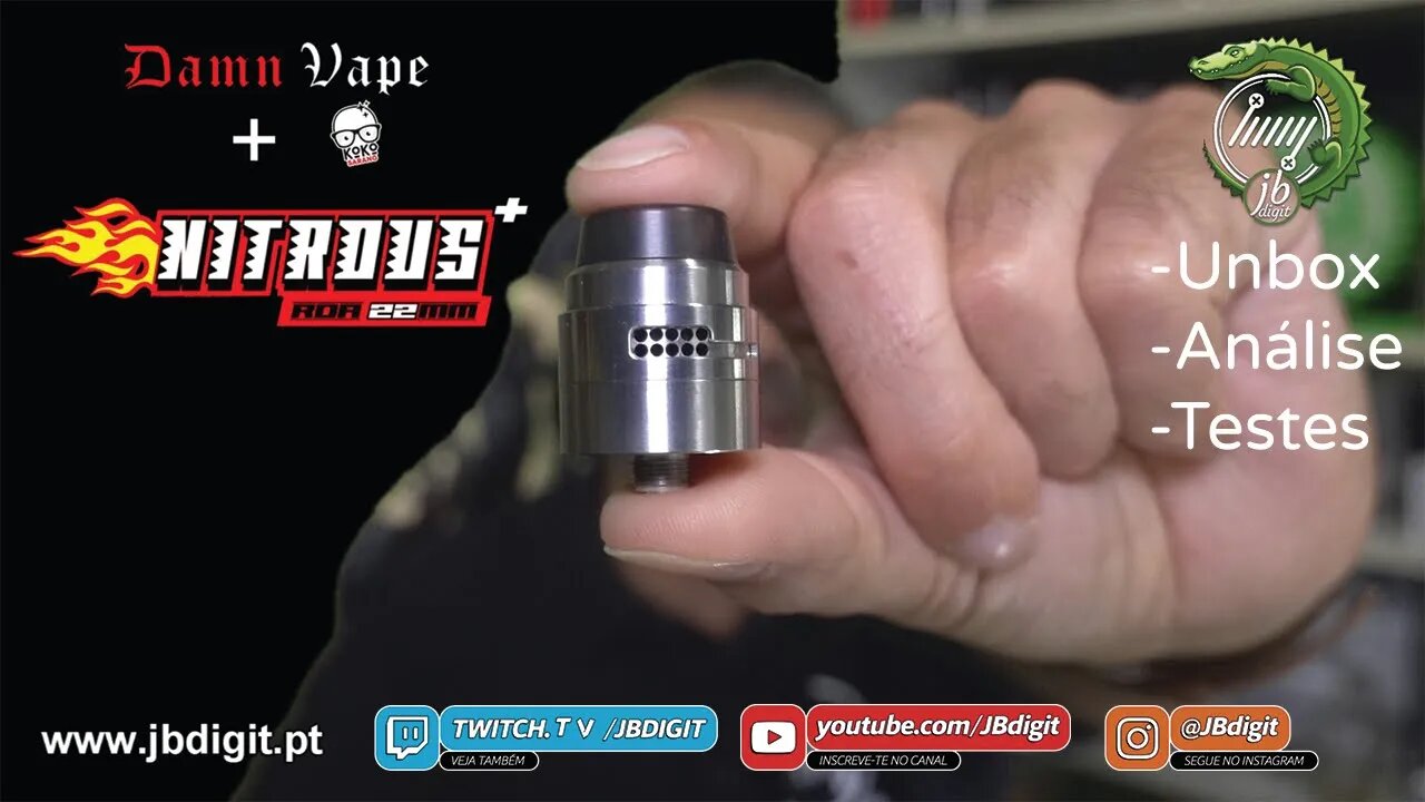 [PT] NITROUS RDA 22mm single/dual coil da Damn Vape - Minorca, mas.... poderoso....