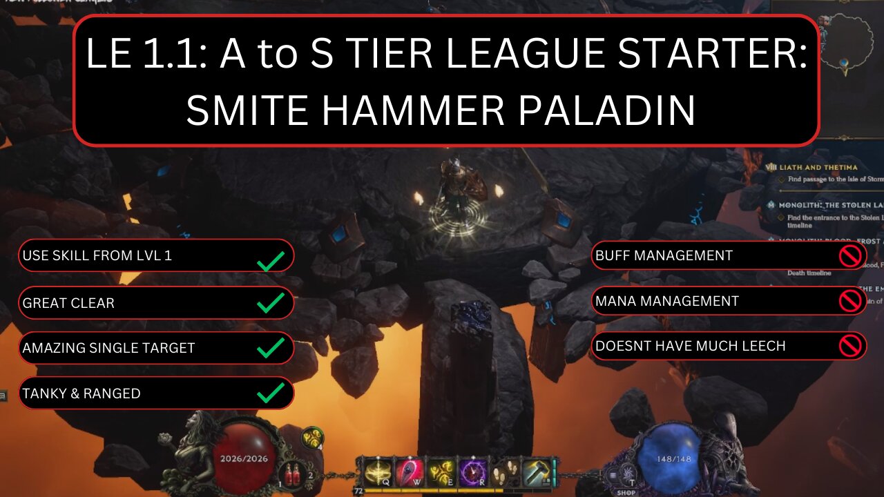 LE PATCH 1.1 : TOP TIER LEAGUE STARTER | SMITE HAMMER PALADIN GUIDE/SHOWCASE