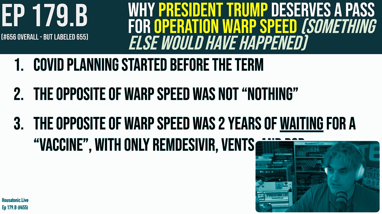 Why President Trump deserves a pass for Operation Warp Speed (something ELSE would have happened)