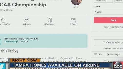 Airbnb hosts could be big winners of the College Football National Championship game