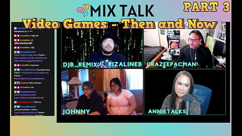 MIX TALK LIVE - Episode 12 - Video Games - Then and Now - Part 3 - Retro Podcast
