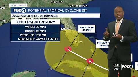 Potential Tropical Cyclone 6 expected to become Fred on Tuesday