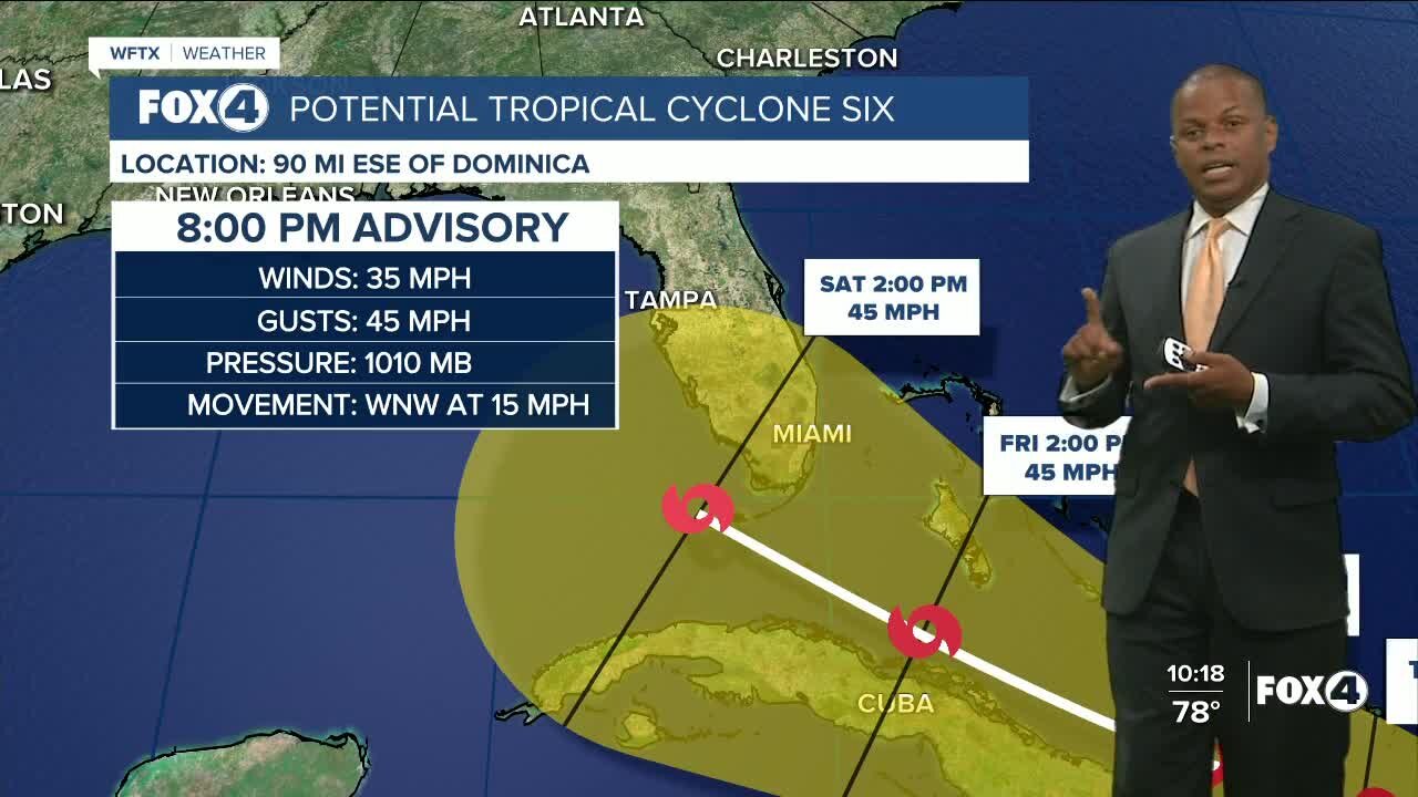 Potential Tropical Cyclone 6 expected to become Fred on Tuesday