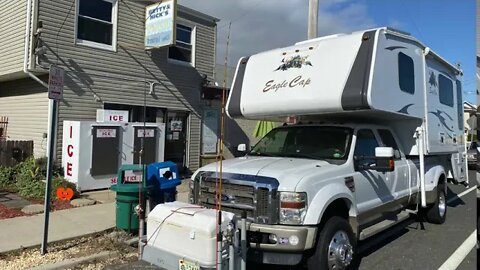 Can you get one of the largest truck campers w 19.5 tires on the beach? Island Beach State Park