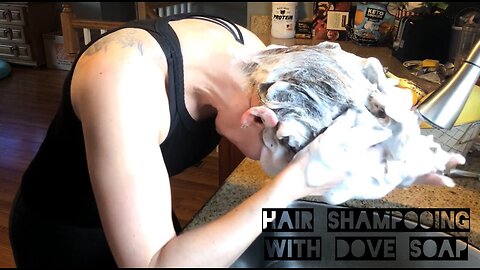 ASMR Hair Shampooing with Dove Soap!