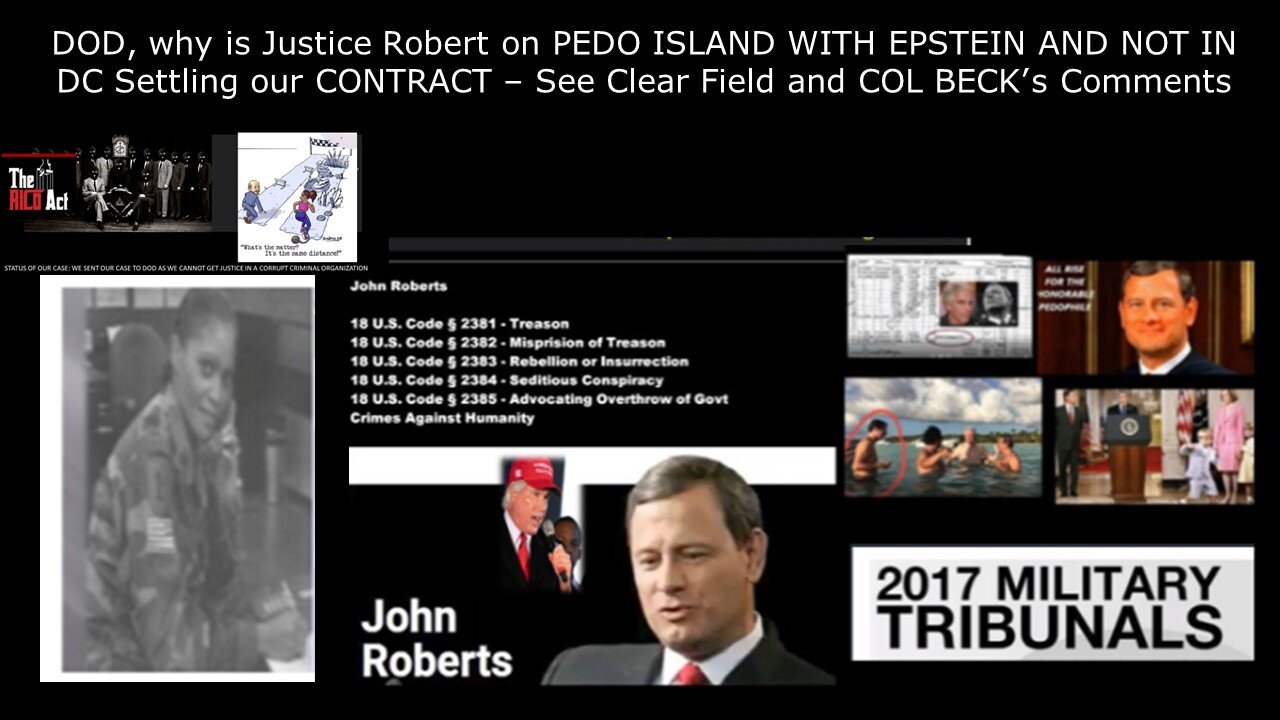 OUR RICO CASE AGAINST THE DEEP STATE ISN'T GOING ANYWHERE UNTIL THEY ALL SETTLE/CLOSE IT OUT!