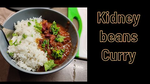 Kidney beans curry and rice