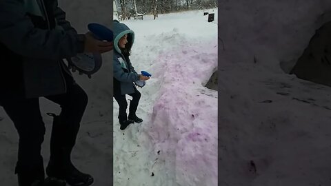 Food Color... Snow Paint... Same Same