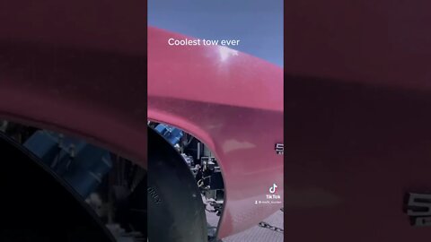 First drag car tow