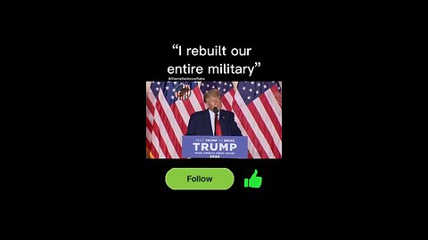 "I rebuilt our entire military" Donald Trump