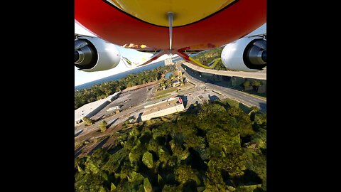 Emergency landing airbus plane at Small airport_Panama