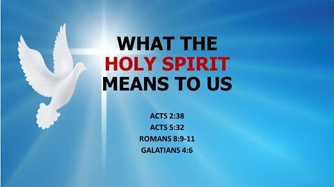 Sunday PM: David Tarbet - What The Holy Spirit Means to Us