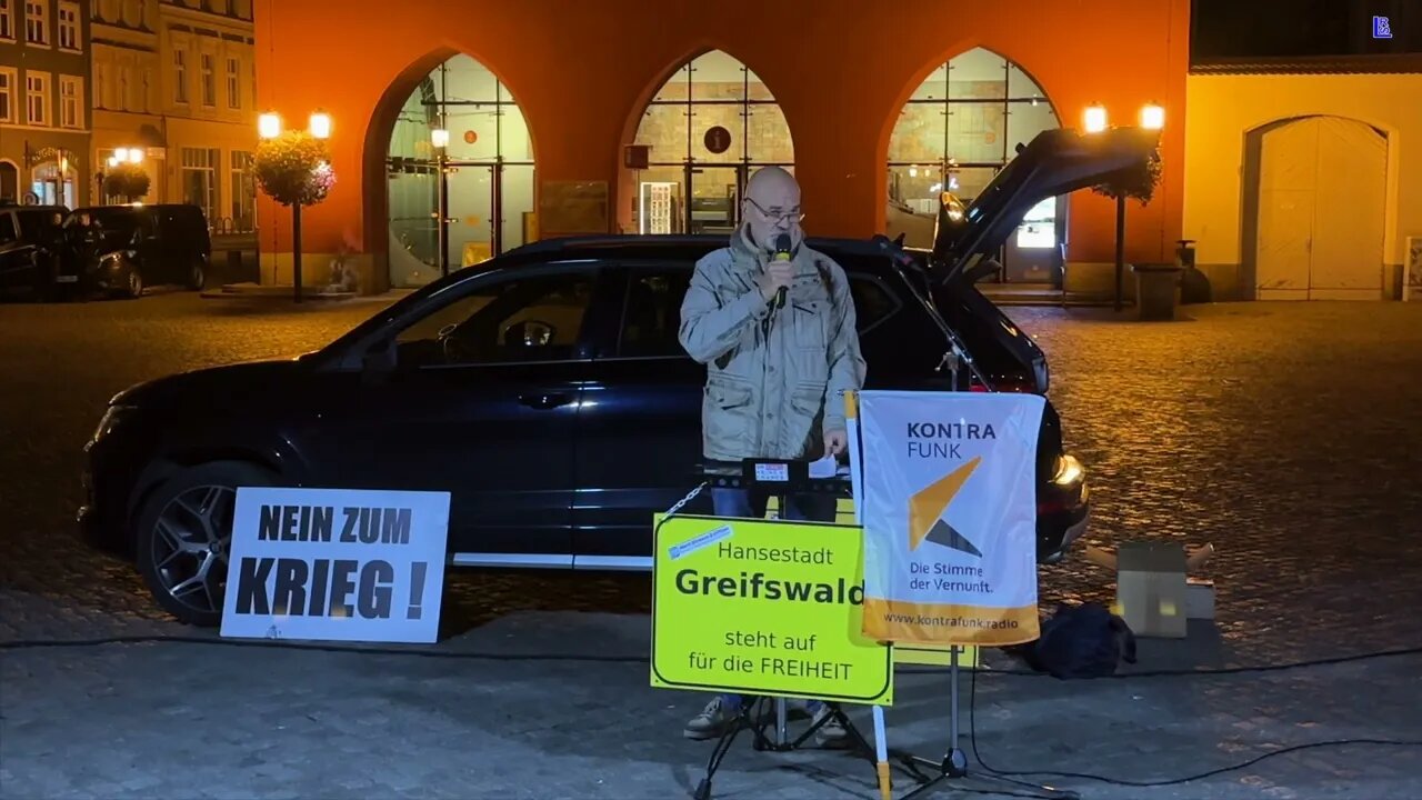 Greifswald - Eröffnung der Versammlung durch Uwe 09-10-2023