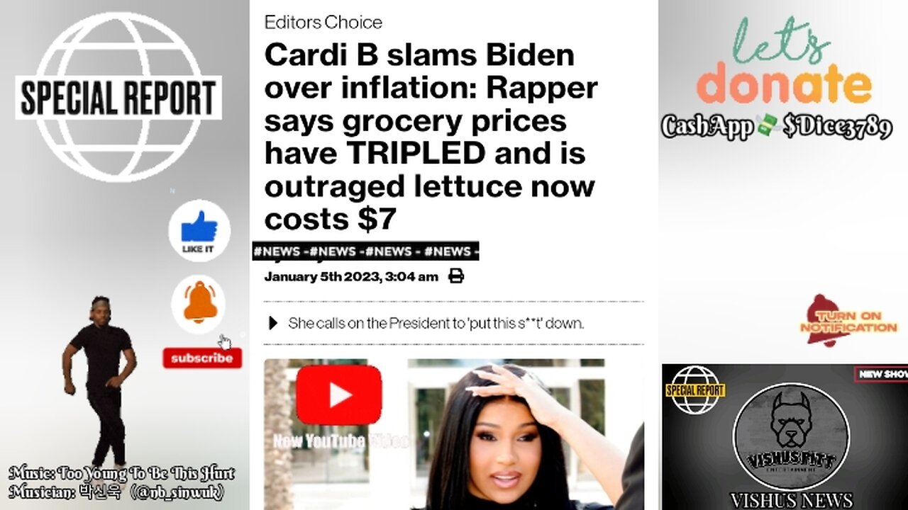 Cardi B Slams Biden Over Inflation... #VishusTv 📺