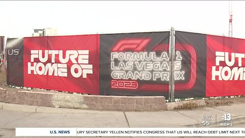 Construction for Formula 1 headquarters is underway near the Las Vegas Strip