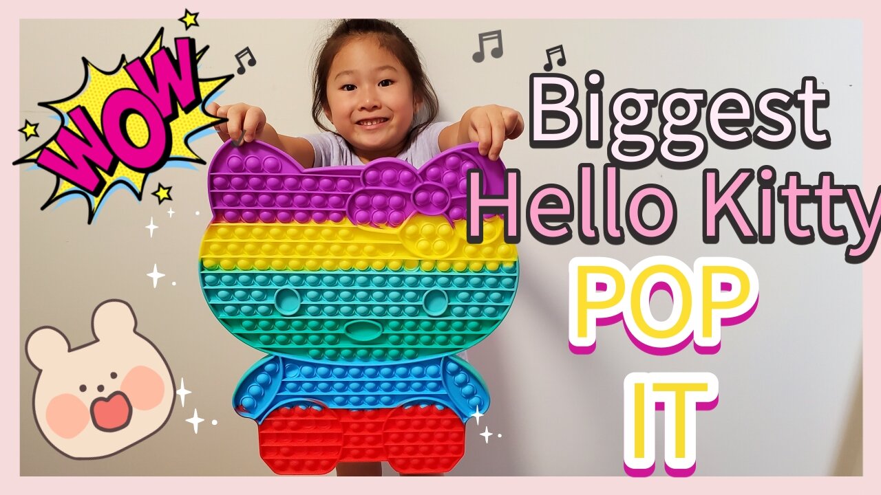 ASMR Biggest hello kitty pop it