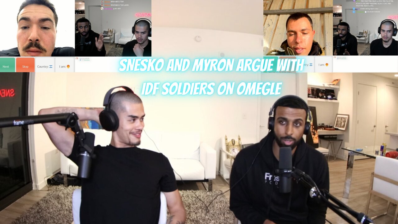 Snesko and Myron argue on omegle with IDF soldiers🔥.