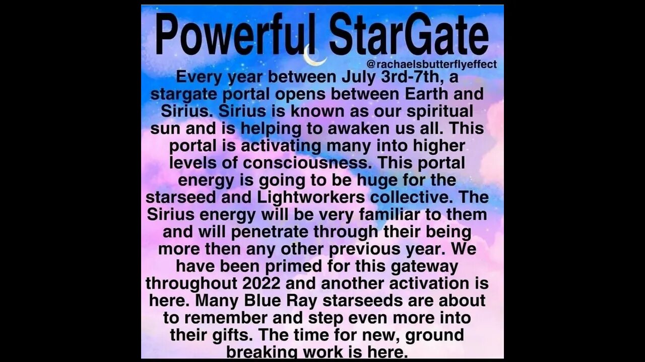 Powerful Sirius Stargate Portal Blue Ray Starseeds