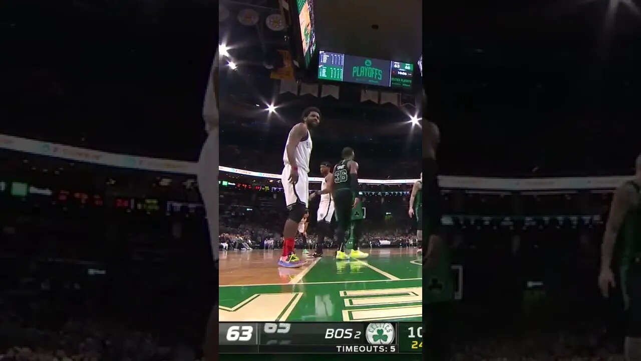 Kyrie and the Celtics fan trash talking 😬 #shorts