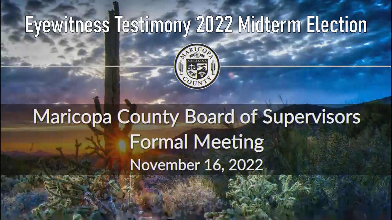 Eyewitness Testimony 2022 Midterm Election