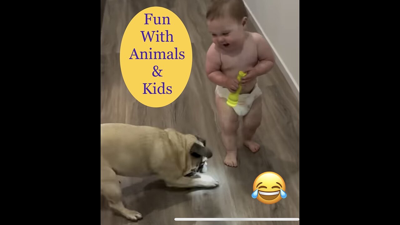 😂 | Funny Cat, dogs and animals with kids - Best Videos 2023