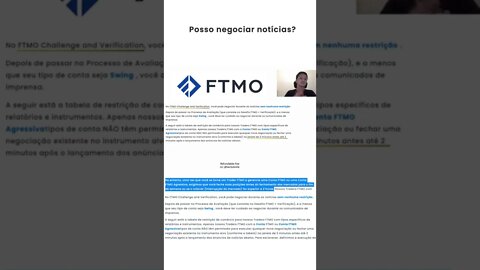 Posso operar durante as noticias na FTMO?