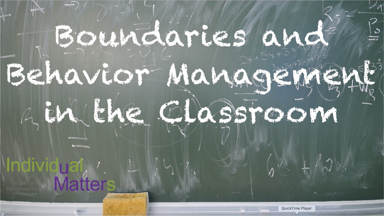 Boundaries and Classroom Management