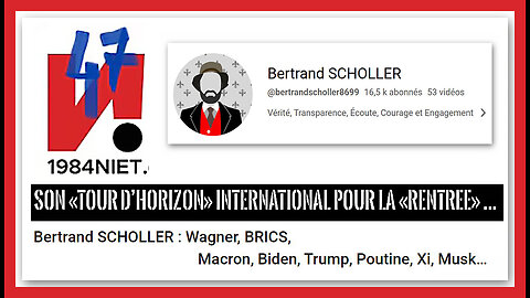 Bernard SCHOLLER / Son panorama politique "pour la rentrée"... (Hd 720) Remix.