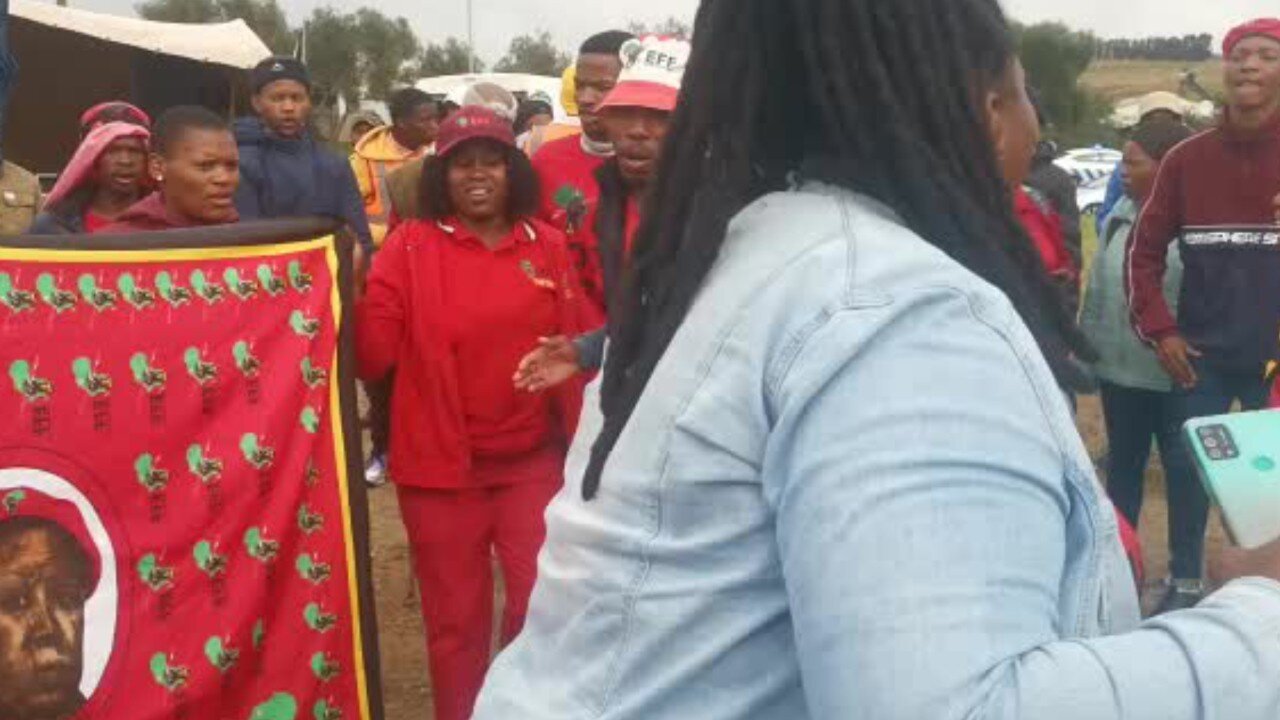 EFF march to Johann Rupert’s farm